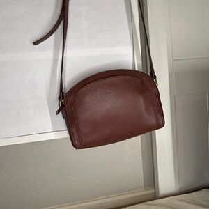 Fossil Dark Brown Leather Crossbody Bag